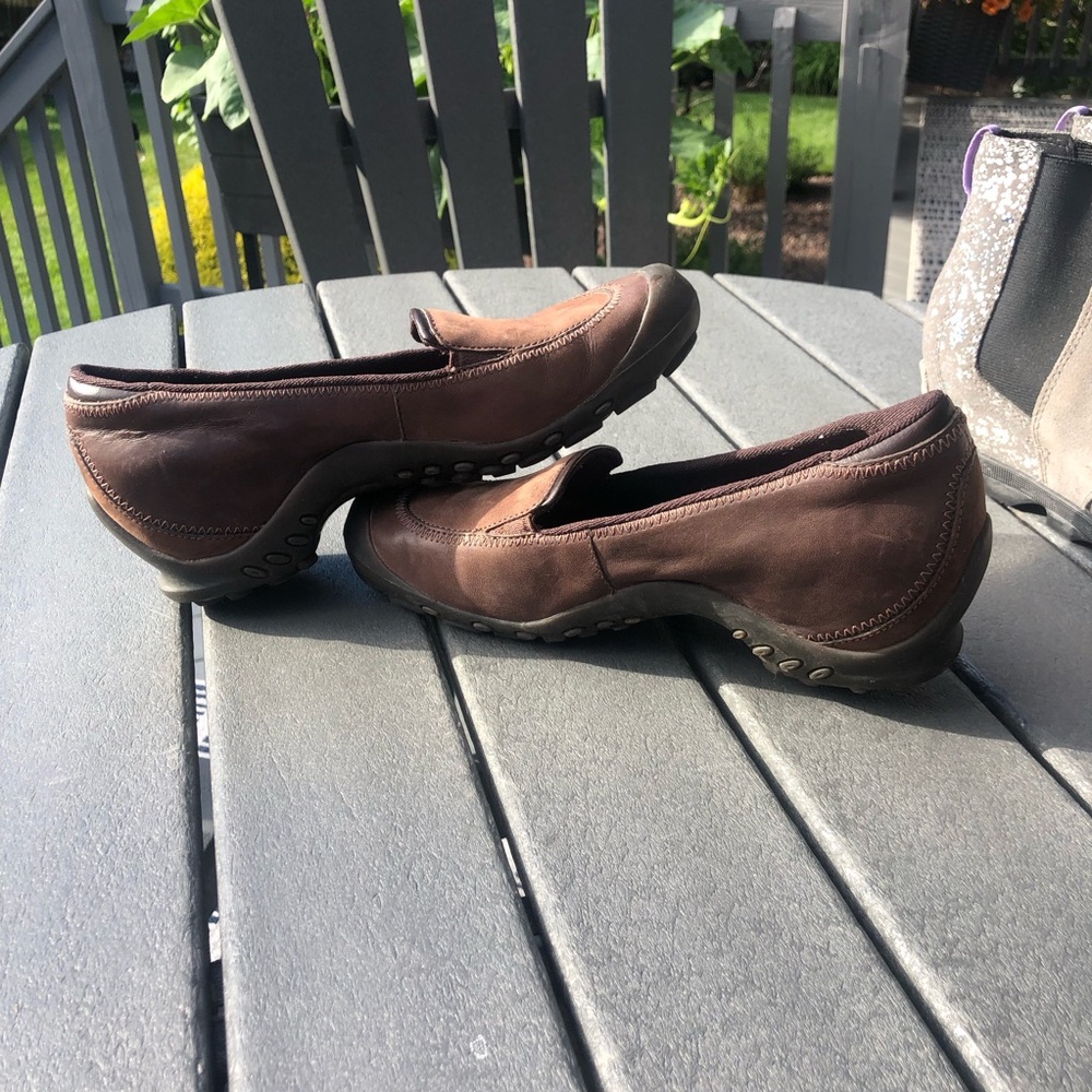 Ladies  Brown Slip-On Casual Leather Loafers